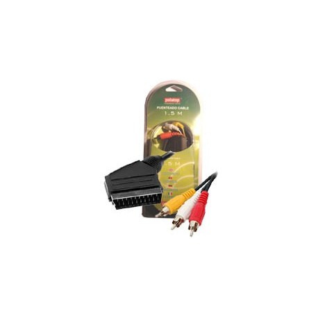 CABLE SCART a 3 RCA Macho